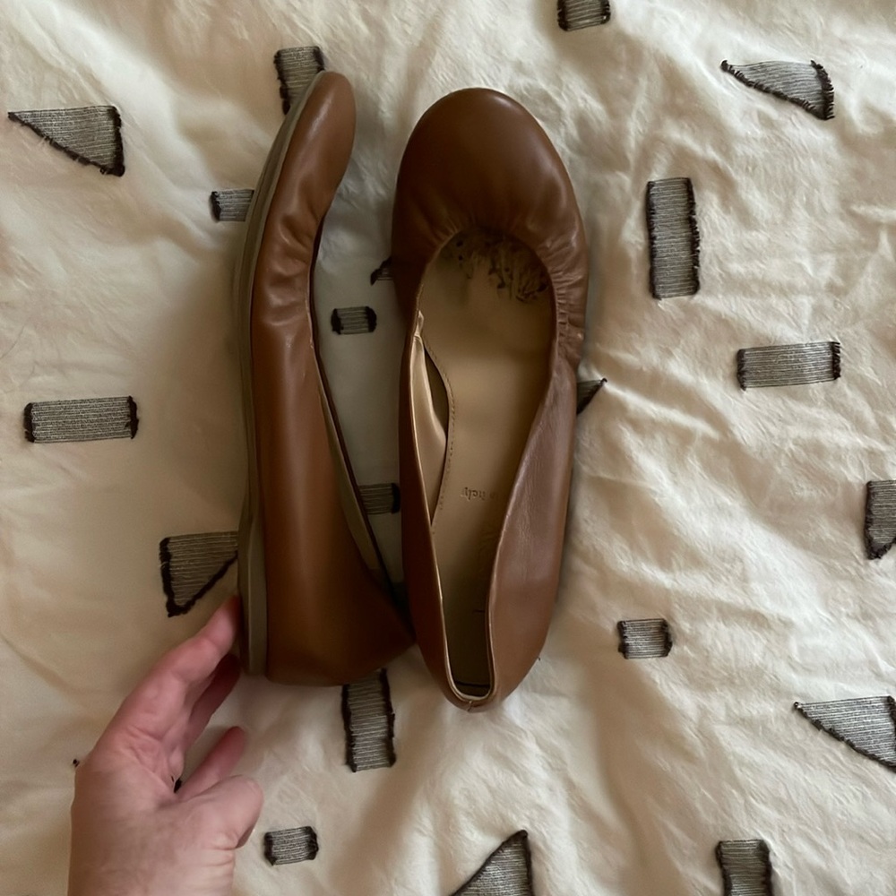 Jcrew size 6 women’s ballet flats chestnut